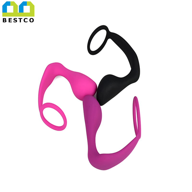 B-MP2 silicone prostate massager with ring