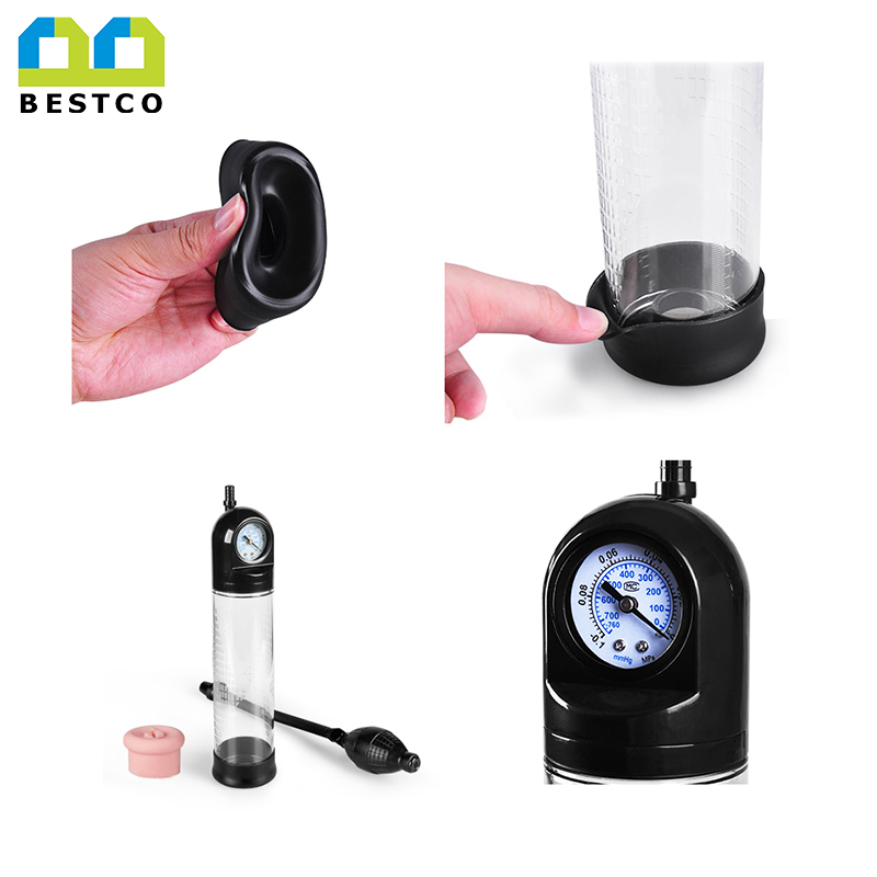 B-K11 negative pressure ball Penis pump with gauge