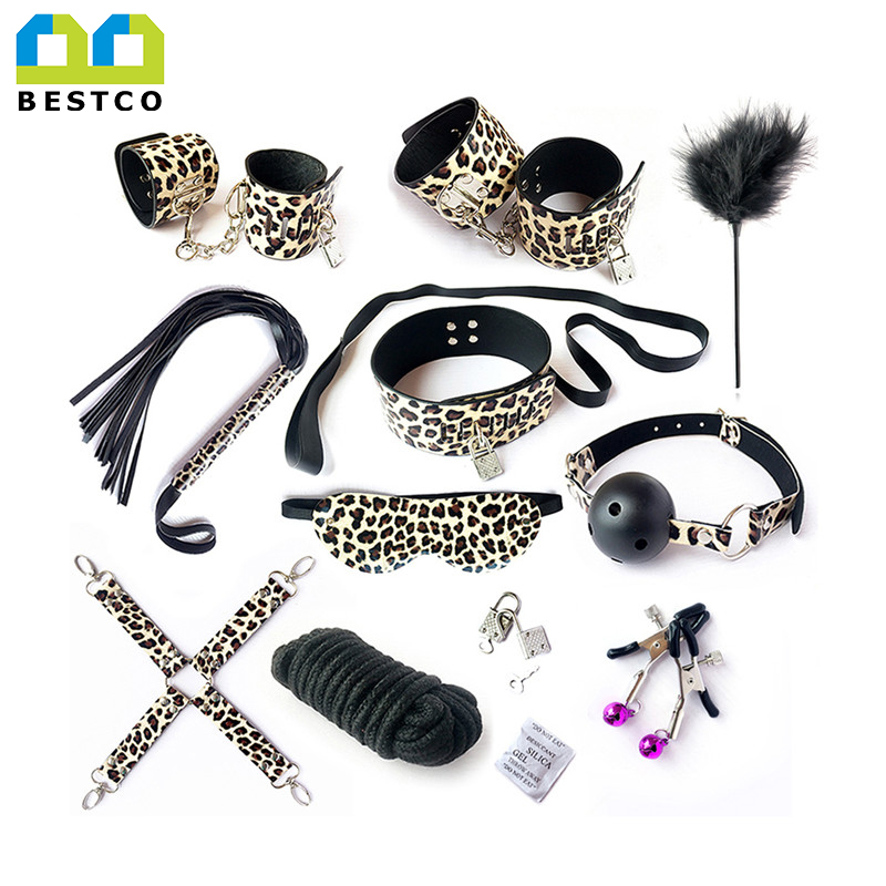 B-ASM2 leather bondage 10pcs Leopard