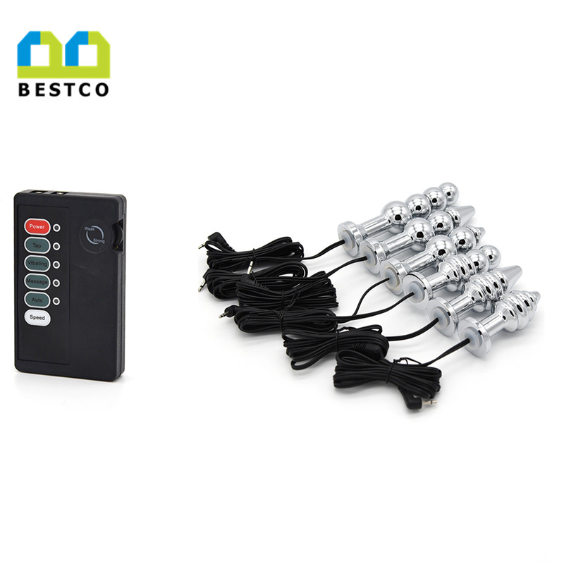 electric shock Stainless Steel Metal anal plug